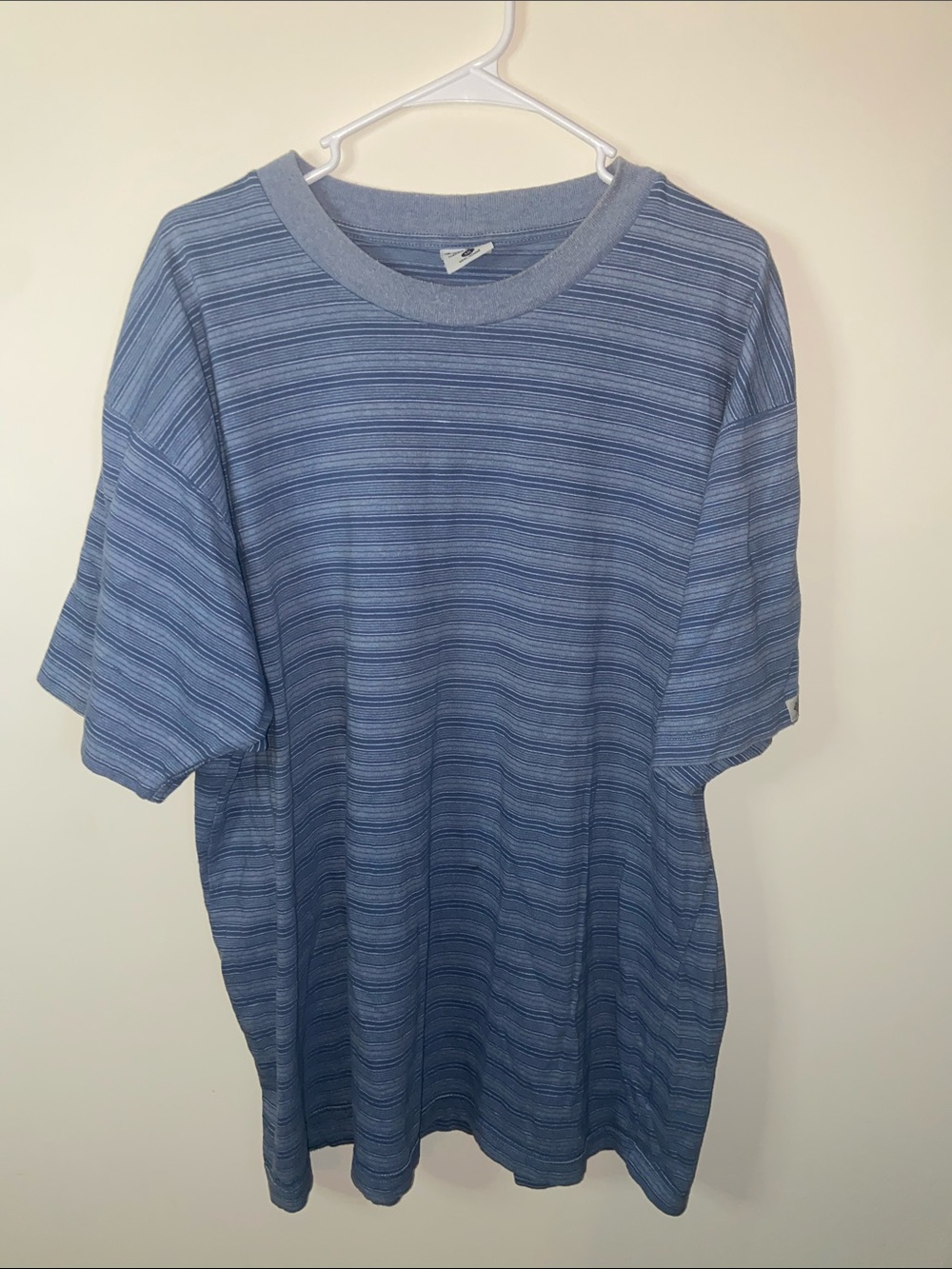 Vintage Columbia Blue Striped TShirt Size XXL
